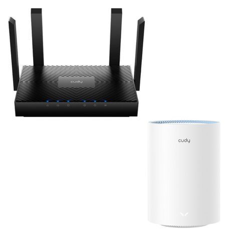 Cudy - AX3000 Gigabit Wi-Fi 6 Mesh Router with AC1200 Dual-Band WiFi Router