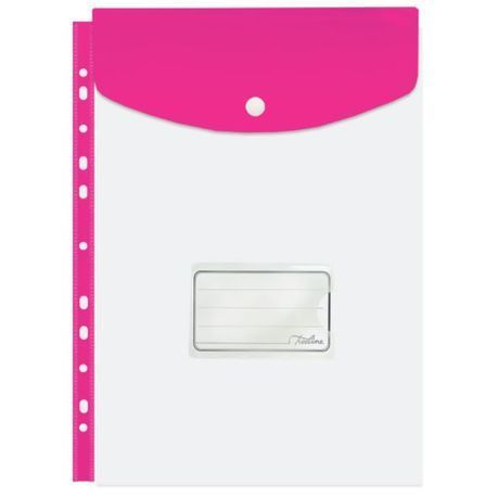 Treeline - Filing Carry Folder A4 Hot Pink - Pack of 5