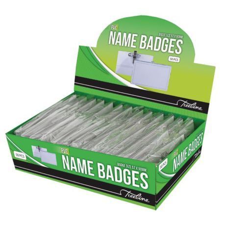 Treeline - Name Badge PVC - 59 x 90mm - Box of 50