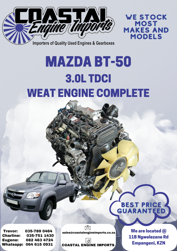 MAZDA BT-50  3.0L TDCI / WEAT ENGINE COMPLETE