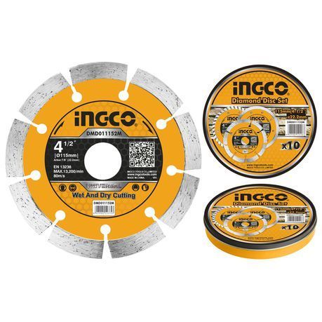 INGCO - Dry Diamond Disc (10 Pieces) - 115mm