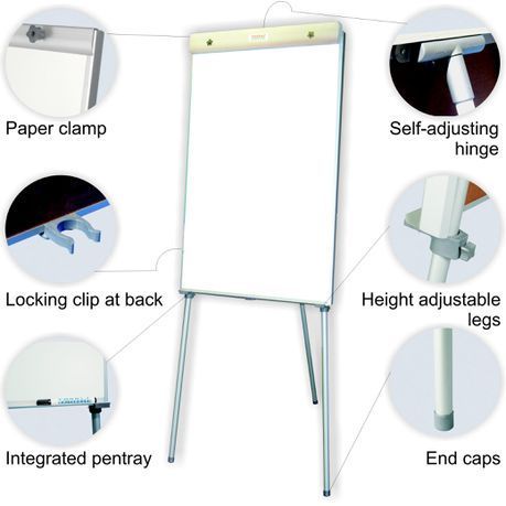 Parrot Standard Non-Magnetic Flipchart - 100cm x 64cm