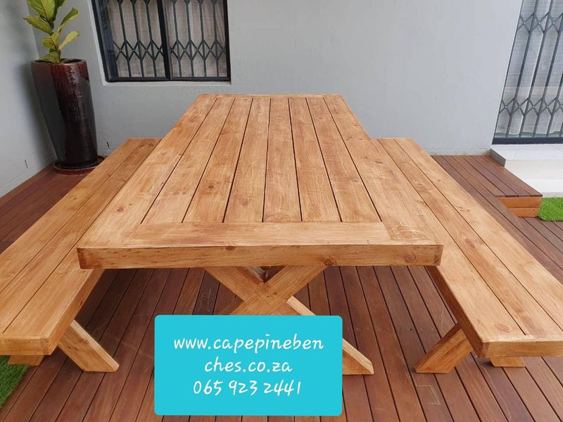 INDOOR AND OUTDOOR WOODEN BENCHES