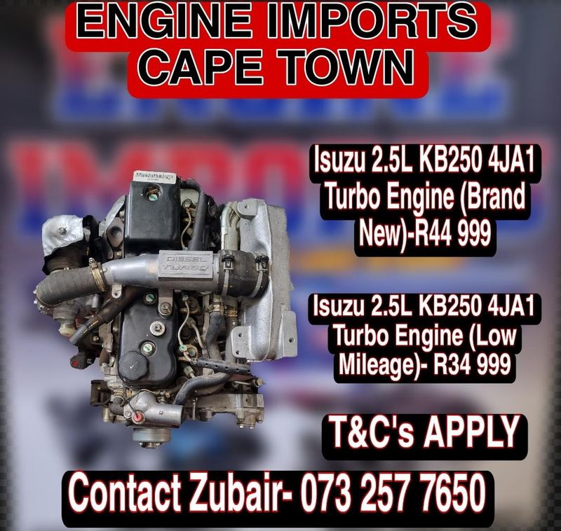 Isuzu 2.5L KB250 4JA1 Turbo Engine NEW &amp; SECOND HAND Now Available At ENGINE IMPORTS CAPE TOWN