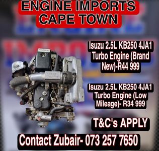 Isuzu 2.5l Kb250 4ja1 Turbo Engine New & Second Hand Now Available At Engine Imports Cape Town