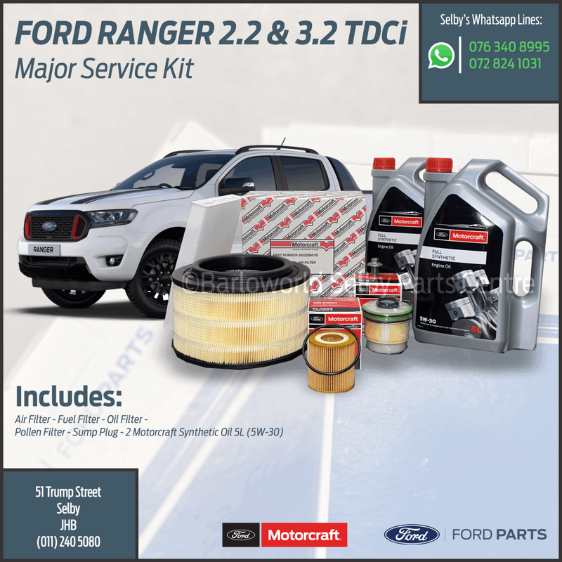 New Genuine Ford Ranger 2.2 and 3.2 TDCi Major Service Kit
