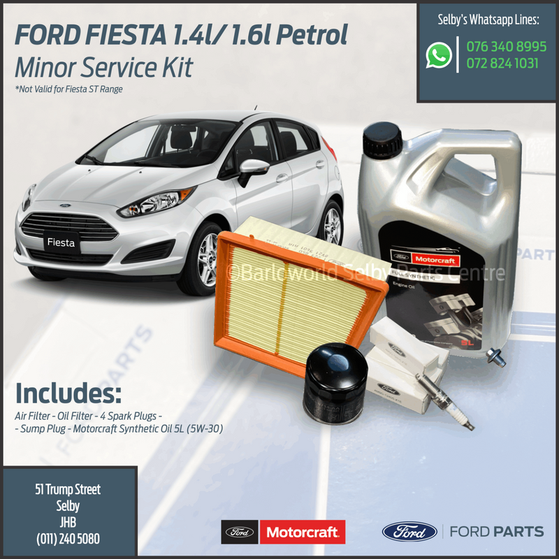 New Genuine Ford Fiesta 1/4l/ 1.6l Major Service Kit