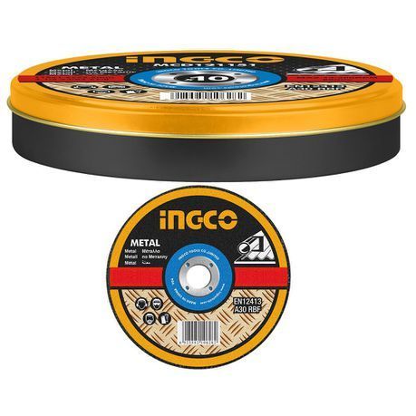 INGCO - Abrasive Metal Cutting Disc Set (10 Pieces) - 115mm