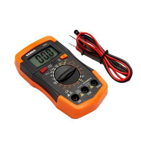 Kendo - Digital Multimeter, Ohmmeter &amp;  Voltage Tester - 600V