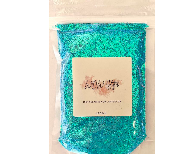 Nearly New Glitter Chunky Holographic 100gr - Blue -