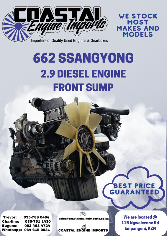 662 SSANGYONG/MUSSO   2.9 DIESEL FRONT SUMP