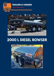 2000 Liter Mild Steel Diesel Trailer / Bowser / Mini Tanker