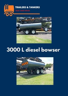 3000 Liter Mild Steel Diesel Trailer / Mini Tanker