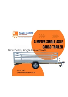 2025 4 Meter Utility Trailer Single Axle Braked