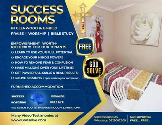 GODSOLVE ROOMS FOR APOSTOLIC FAITH MISSION (AFM) MEMBERS. AFFORDABLE SINGLE ROOM IN DURBAN