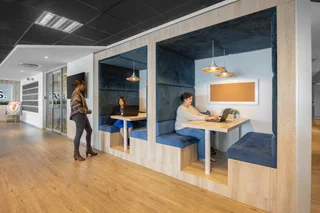 Fully serviced open plan office space for you and your team in Spaces Atrium on 5th Sandton.