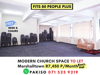 Modern Church Space To Let Marshalltown **free Desk, Chairs  **perfect Location