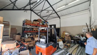 Factory- secure park- power- height- neat offices- exclusive use balcony