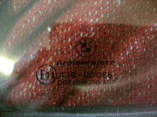 BMW E36 passenger rear small window.