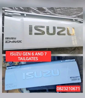 Isuzu Gen 6/7 tailgates, taillights, steel rims, sensors, centre caps.