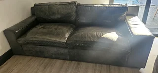 3 seater Coricraft leather couch