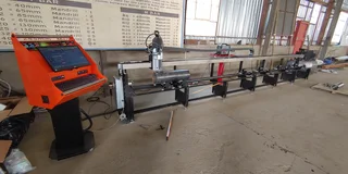 CNC Plasma Pipe Cutter for conveyor rollers and fire hydrants etc.