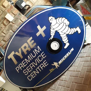 Mancave Huge Tyre Wall Sign Board