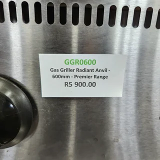Flat top griller - GAS, 600mm wide