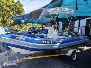 Superduck 5.2m on trailer with Yamaha 50 x 2