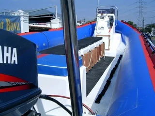 NEW STEALTH 7.2M SEMI RIGID ON TRAILER