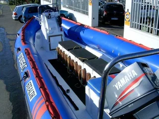 NEW STEALTH 7.2M SEMI RIGID ON TRAILER