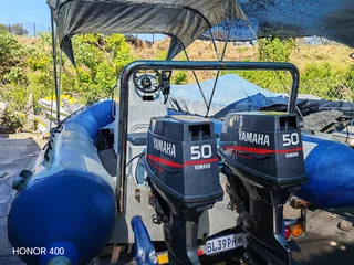 Superduck 5.2m on trailer with Yamaha 50 x 2