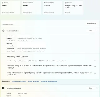 rand new Dell latitude 9450 2 in 1-Ultra7-12cores/14threads-32gb DDR5-1TB Nvme-14” 2.5k QHD Touch-