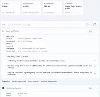 HP ZBook Firefly 14 G11-Ultra 7 16Cores/22Threads-32gb DDR5-1TB Nvme-14” FHDplus Display-Hp Warranty