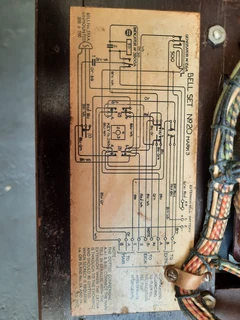 Telephone, antique wooden crank handle