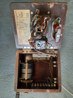 Telephone, antique wooden crank handle