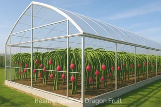 DRAGON FRUIT IN GREENHOUSES