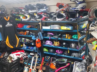 Variety of helmets: on-road, off-road, scooter, multi-sport, bicycle, cricket etc.