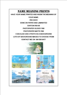 Name Meaning Prints