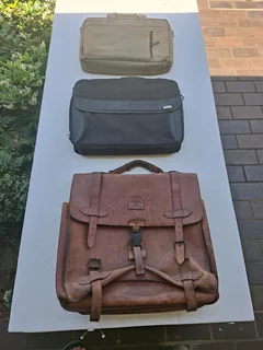 Leather briefcase &amp; laptop bags