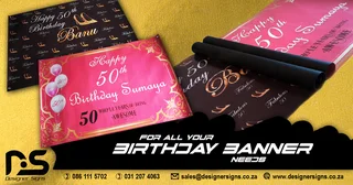 Custom Made Birthday banners