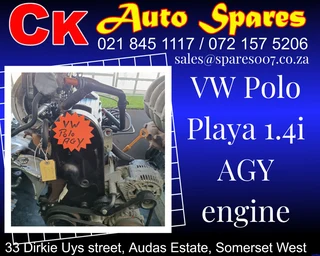 VW Polo Playa 1.4i AGY engine for sale