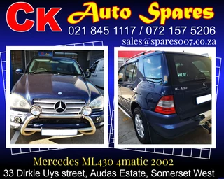 Mercedes ML430 W163 2002 4matic stripping for spares.