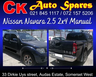 Nissan Navara 2.5 2x4 manual stripping for spares.