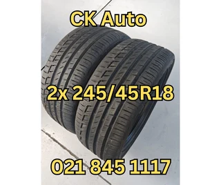 245.45R18 Continental Premium Contact tyres for sale.