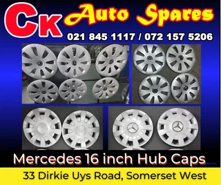 Mercedes 16 inch Hub caps for sale.