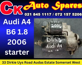 Audi A4 B6 1.8 2006 starter for sale.