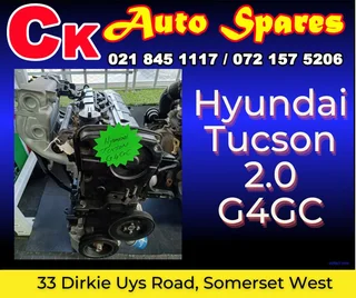 Hyundai Tuson 2.0 G4GC engine for sale.