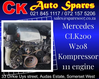 Mercedes CLK200 W208 Kompressor 111 engine for sale.