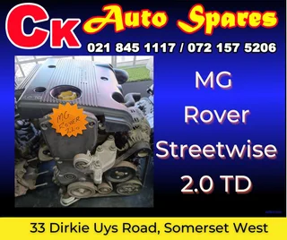 MG Rover Streetwise 2.0 TD engine for sale.